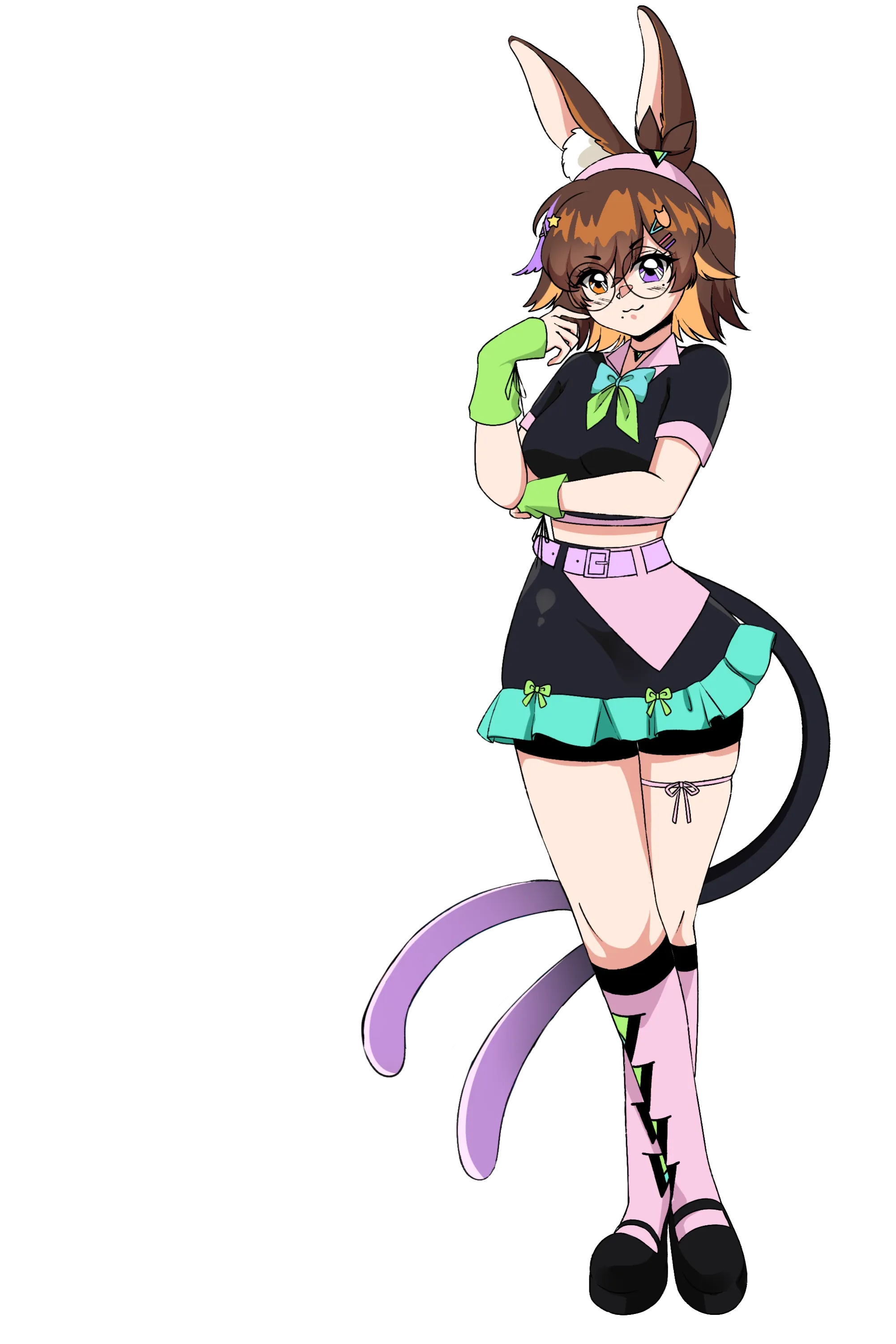 Myusagii drawn in 90s anime style